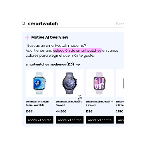 Menos pasos para añadir al carrito