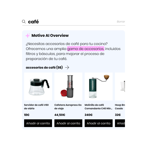 Ve los productos más adecuados al instante